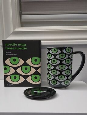 NIB Davidstea EYEBALL HALLOWEEN Nordic Mug Davids Tea